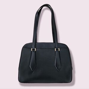 Classic Black Shoulder Bag with Double Straps